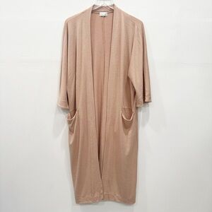 Aritzia Wilfred Free Zlata Sweater Long Cardigan Duster Jersey Knit Open Front M